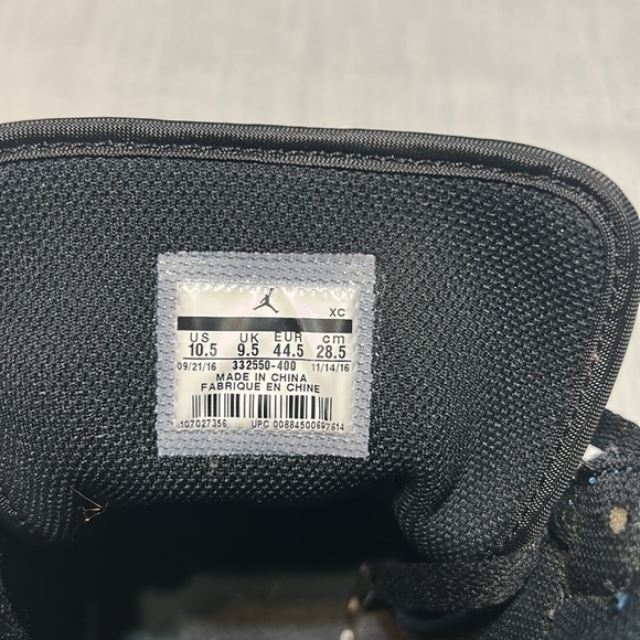 Nike Air Jordan Men's High-Top Sneakers - Black and Blue - Picture 9 of 9